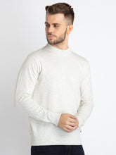 Mens Solid High Neck Sweater